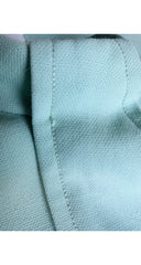 1960s Aqua Wool Jabot Tie Long Sleeve Dress