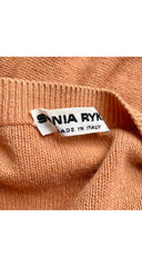 1970s Burnt Orange Wool Knit Convertible Sweater