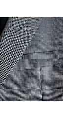 1998 S/S "Untitled" Men's Spliced Pinstripe & Houndstooth Wool Blazer