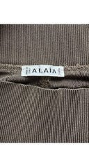 1990 S/S Taupe Rayon Knit High-Waisted Shorts