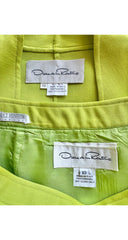 1991 S/S Lime Green Wool Skirt Suit