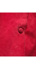 1980s Laser-Cut Red Suede Light Jacket