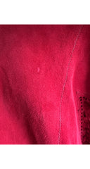 1980s Laser-Cut Red Suede Light Jacket