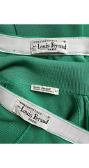 1960s Kelly Green Knit Tie-Neck Three-Piece Outfit