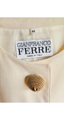 1989 S/S Nautical Star Button Cream Wool Jacket