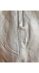 1990s Silver Metallic Leather Mini Skirt