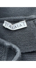 1990 S/S Black Cotton Jersey High-Waisted Bodycon Skirt