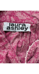 1970s Floral Cotton Prairie Tabard Pinafore Dress