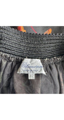 1988-89 F/W Rose Print Black Tulle Ballerina Skirt