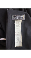 1997 Black Viscose Jersey Sleeveless Dress