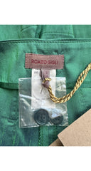 1996 S/S NWT Iridescent Green Shantung Silk Shorts