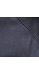 1980s Navy Wool Gabardine Pointed Collar Trench Coat