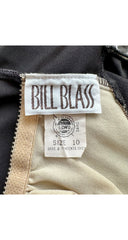 1980s Polka Dot Ruffle Strap Black One-Piece Swimsuit