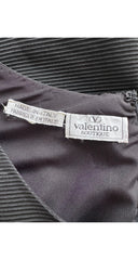 1991-92 F/W Black Silk Faille Ruffle Bow Cocktail Mini Dress