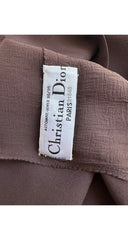 1988-89 F/W Brown Silk Chiffon Long Sleeve Blouse