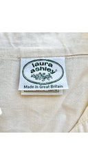 1980s Cream Cotton Lace Leg-of-Mutton Sleeve Blouse