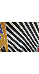 1980s Mixed Print Tassel Kimono Sleeve Jacket