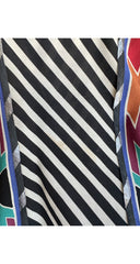 1980s Mixed Print Tassel Kimono Sleeve Jacket