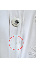 1969 S/S Demi-Couture Pineapple White Silk Crepe Dress