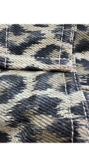 1989 S/S Leopard Print Denim Cotton Underbust Corset Top