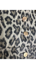 1989 S/S Leopard Print Denim Cotton Underbust Corset Top