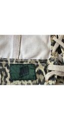 1989 S/S Leopard Print Denim Cotton Underbust Corset Top