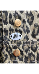 1989 S/S Leopard Print Denim Cotton Underbust Corset Top