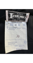 1994-95 F/W Black Silk Chiffon Lace Angel Sleeve Set