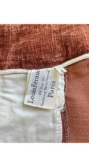 1960s Rust Chenille Straight-Leg Trousers