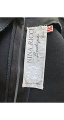 1970s Black Linen Sleeveless Shift Dress