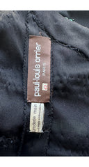 1970s Sequin Black Viscose Jersey Halter Top