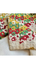 1940s Floral Heavily Embroidered Puff Shoulder Jacket