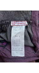 1983 F/W Ad Campaign Floral Plum Cotton Bib Dress