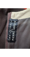 1970s Space Age Brown Wool Jersey Dress