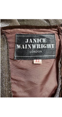 1970s Bronze Lurex Empire Waist Evening Gown