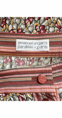 1978 S/S Pear Print Silk Tie-Strap Shift Dress