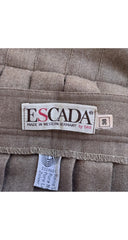 1980s Beige Wool Accordion Jodhpur Pants