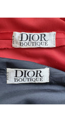 1972-73 F/W Demi-Couture Red & Black Silk Satin Pierrot Evening Set