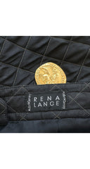 1990 F/W Black & Gold Charm Quilted Pencil Skirt