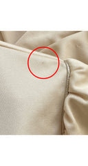 1980s Cream Jersey Plunge Neck Evening Dress