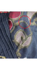 1970s Floral Black Voile Pintuck Midi Dress