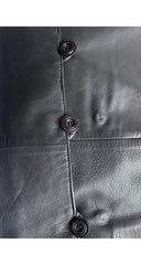 1980s Black Leather Dolman Sleeve Blouson Jacket