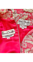 1960s Pink Brocade Evening Dress & Coat Set