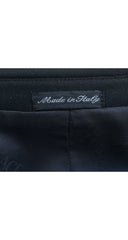 1990s Men's Black Collared Overcoat