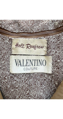 1960s/1970s Brown Cotton Canvas & Tweed Hooded Coat