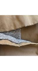 1960s/1970s Brown Cotton Canvas & Tweed Hooded Coat