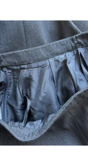 1992 F/W Gray Wool Double-Breasted Skirt Suit