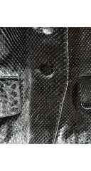 1986-87 F/W Black Snakeskin Stand Up Collar Jacket