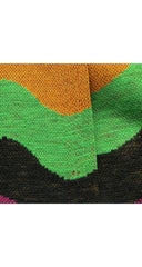 1970s Geometric Print Wool Jersey Knit Wrap Skirt