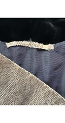 1930s Art Deco Floral Beaded Silk Velvet Capelet